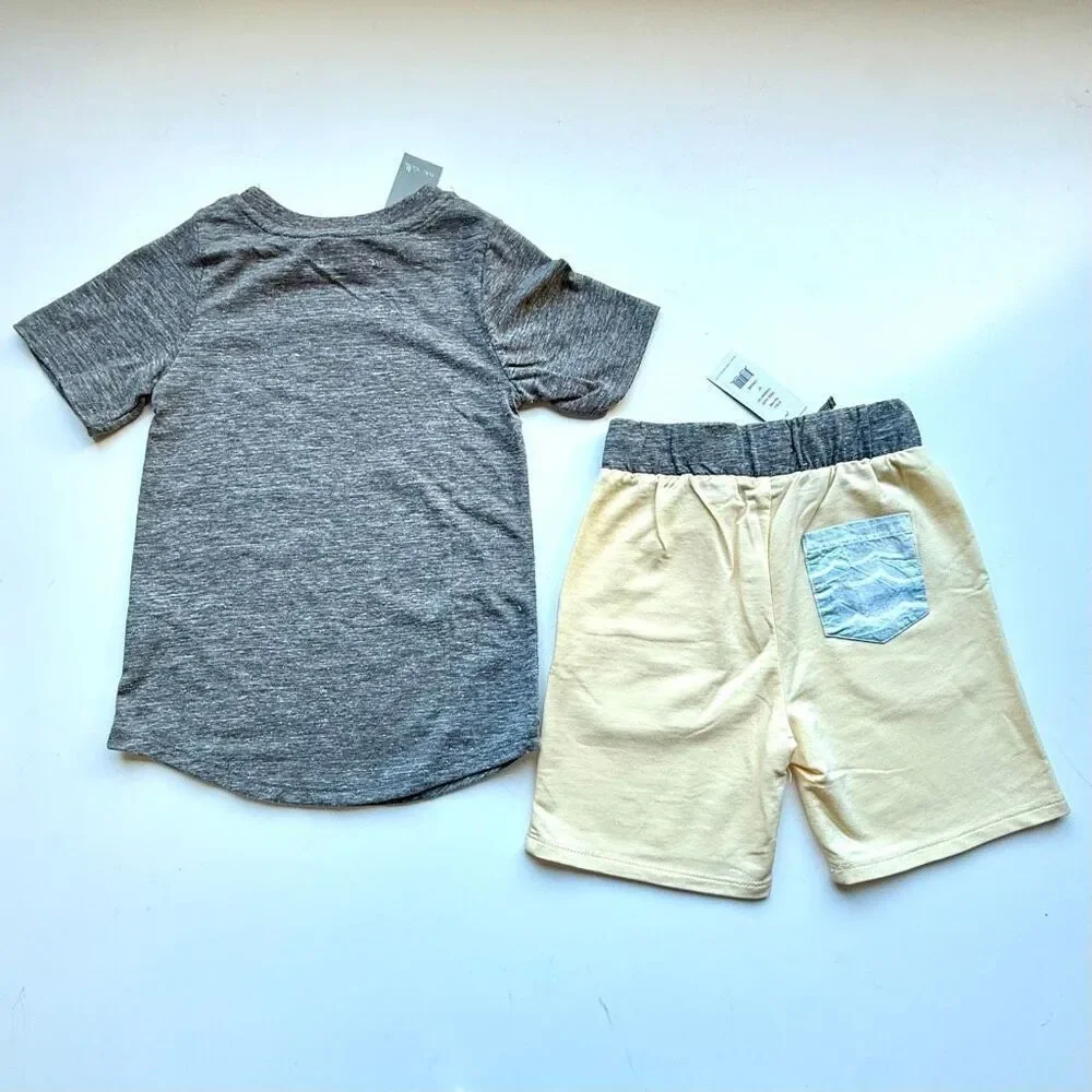 NWT Miki Miette boys' short-sleeved gray “Earth Day